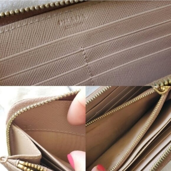 PRADA NUDE BOW ZIPPY Wallet cardholder - Picture 12 of 16